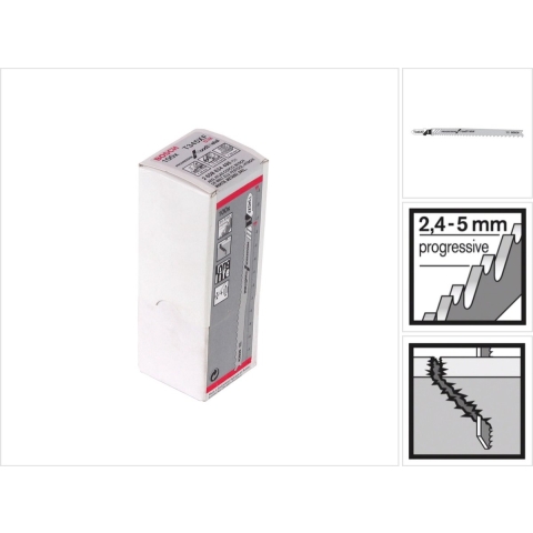 Bosch Accessoires Decoupeerzaagblad T 345 XF Progressor for Wood and Metal 100st - 2608634486