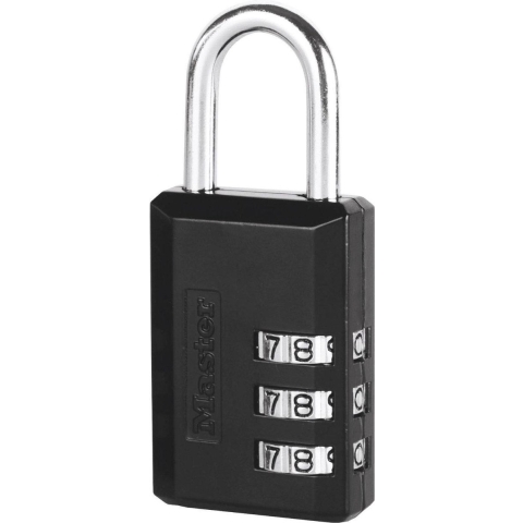 Masterlock 30mm - zinc body - nickel-plated steel shackle & dialing wheels - 5mm - 647EURD