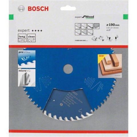 Bosch Accessoires Cirkelzaagblad 190x20x2.6/1.6x48T - 2608644045