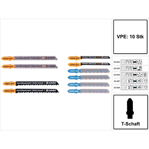 Metabo Accessoires Decoupeerzaagbladen assorti - 623600000