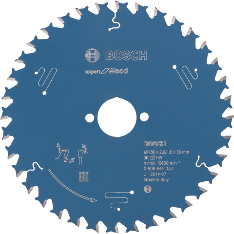 Bosch Accessoires Cirkelzaagblad expert for Wood 180x30x2.6/1.6x36 T - 2608644033