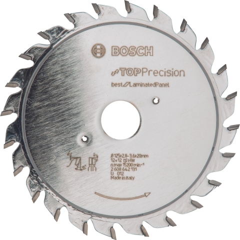 Bosch Accessoires Voorritsblad Top Precision Laminated Panel 125 x 20 x 2,83,6 mm, 12+12 1st - 2608642131