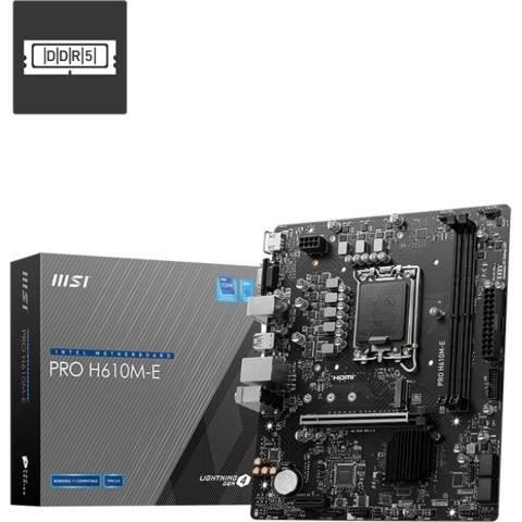 MSI PRO H610M-E Moederbord Socket Intel LGA 1700 Vormfactor Micro-ATX Moederbord chipset Intel® H610