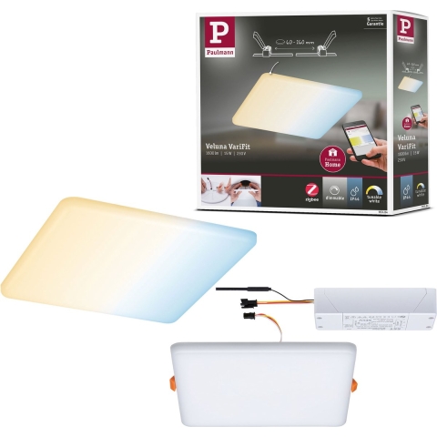 Paulmann 95384 Veluna VariFit LED-inbouwpaneel LED 15 W Satijn