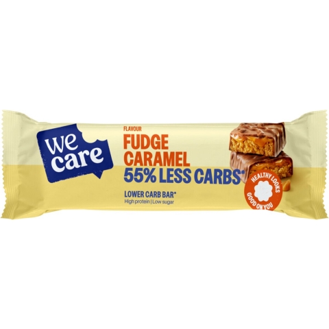 10x WeCare Lower Carb Bar Fudge Caramel 60 gr