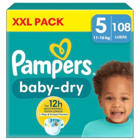 Pampers Baby Dry Luiers Maat 5 (11-16 kg) 108 stuks