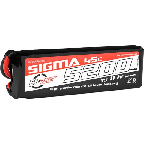 RC Plus Lipo 45c 11,1 volt 5200mah met XT60 stekker