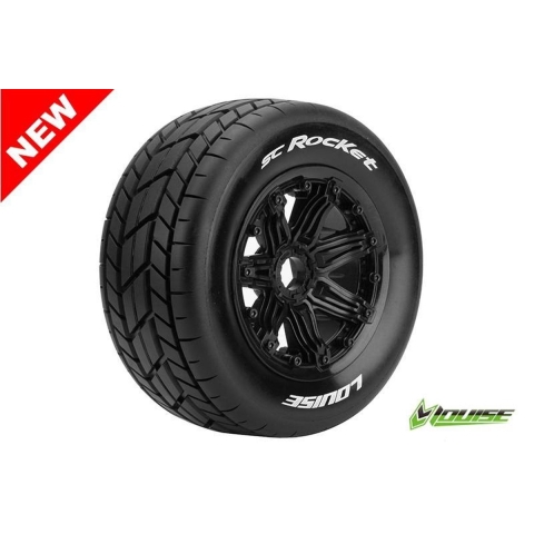 Louise SC-ROCKET Banden Set - Velgen Zwart - Hex 24mm