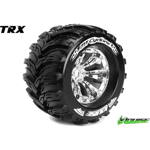 Louise MT-CYCLONE Medium banden op chrome velgen voor 1/8 MT - 1/2 offset