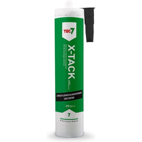TEC7 X-Tack Montagekit - Zwart - Koker - 290ml