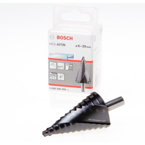 Bosch 2608588068 HSS-AlTiN 12 Metaalboor Trappenboor - 12 Trappen