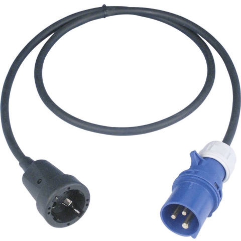 REV 0577755555 Stroom Verlengkabel 16 A Zwart 1.50 m H07RN-F 3G 1,5 mm²