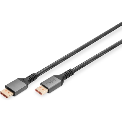Digitus DB-340111-010-S DisplayPort-kabel DisplayPort Aansluitkabel DisplayPort-stekker, DisplayPort-stekker 1 m Zwart 8K UHD, Aluminium-stekker, Afgeschermd