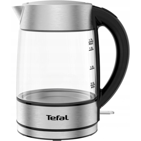 Tefal KI772D waterkoker 1,7 l 2400 W Roestvrijstaal, Transparant