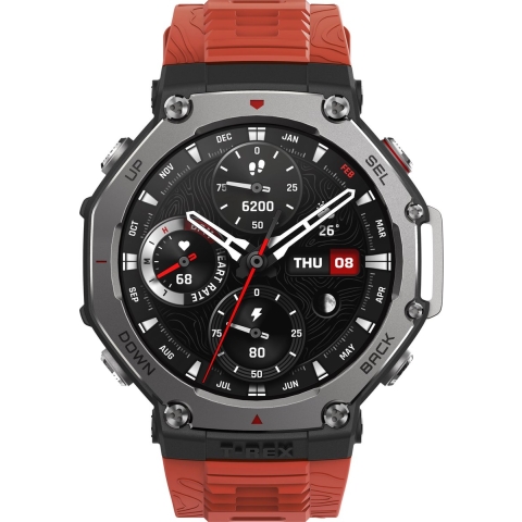 Amazfit T-Rex 3, Zwart (Rood)