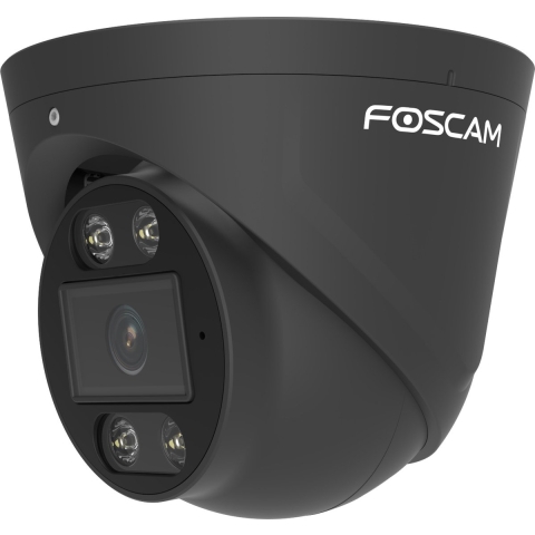 Foscam T5EP IP Camera - 3K QHD- PoE - IP turret camera - Nachtzicht - Geluid en lichtalarm - Zwart