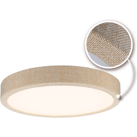 Paulmann Cosara LED Paneel - beige - rond - Plafonniere - IP44 - 15W - 3000K - 300mm