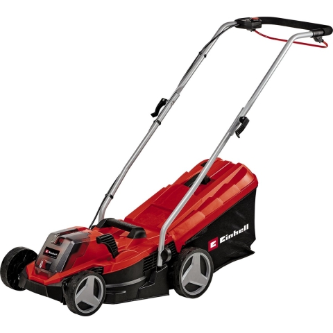 Einhell Accu Grasmaaier GE-CM 18/33 Li Kit - Power X-Change - 18 V/Li-Ion - Maaibreedte: 33 cm - Aanbevolen gazonoppervlakte: tot 200 m² - 30 L opvangzak - Maaihoogte: 25-65 mm - Excl. accu en lader