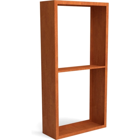 Egura cortenstaal houtopslag onderverdeling 2 vakken 1000x385x2000 mm - Geroba