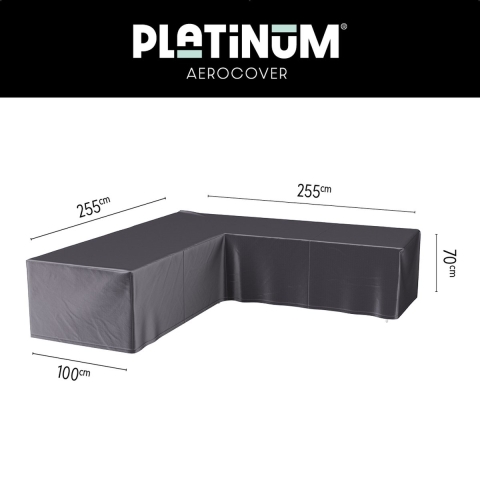 Loungesethoes hoek L-vorm trapeze 270x270x100x70 - Aerocover
