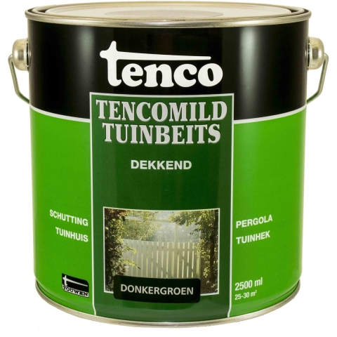 Dekkend donkergroen 2,5l mild verf/beits - Tenco