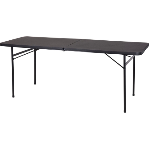 Vouwtafel zwart 182x67x73 cm - Buitengewoon de boet