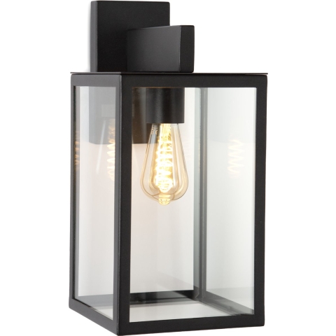 240v muurlamp hampton rvs zwart - Ks verlichting