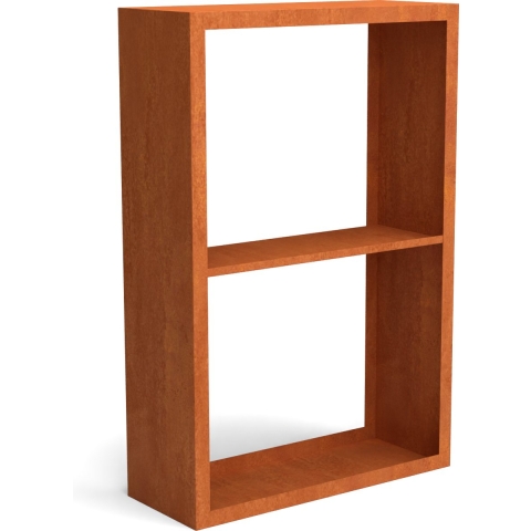 Egura cortenstaal houtopslag onderverdeling 2 vakken 1000x385x1500 mm - Geroba