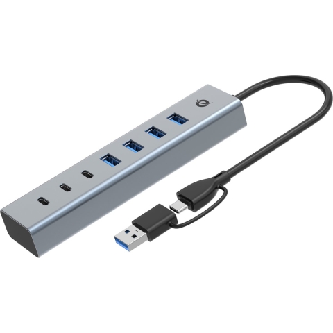Conceptronic HUBBIES20G interface hub USB 3.2 Gen 1 (3.1 Gen 1) Type-C 5000 Mbit/s Grijs