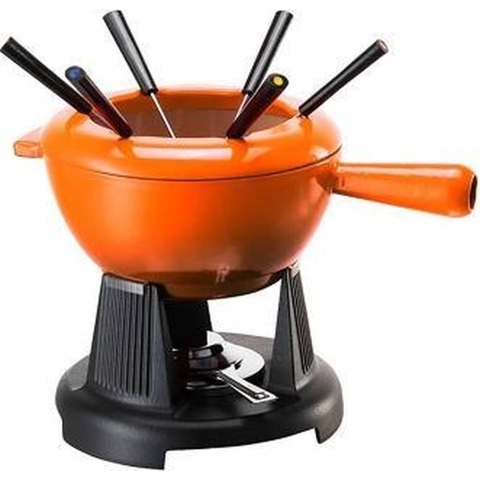 LE CREUSET - Gietijzer - Fondueset 20cm 2,00l Oranjerood