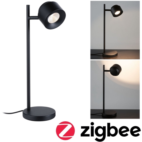 Paulmann - Puric Pane Tafellamp L Zigbee Dim. Zwart