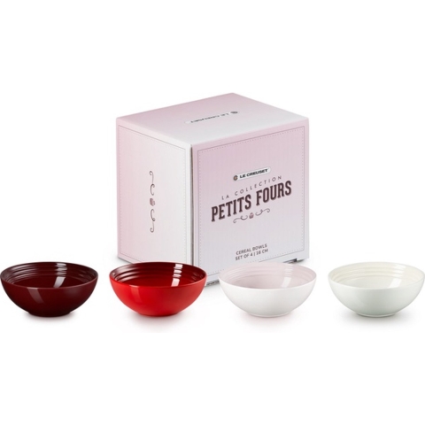 LE CREUSET - Petit Fours - Ontbijtkommen 16cm 0,65l 4-dlg