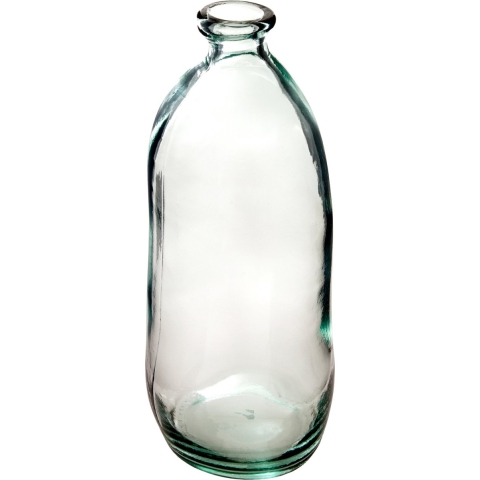 Atmosphera bloemenvaas Organische fles vorm - helder transparant - glas - H51 x D23 cm -