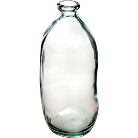 Atmosphera bloemenvaas Organische fles vorm - helder transparant - glas - H72 x D34 cm -