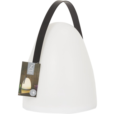 Portable buitenlamp - wit - met greep - op batterijen - binnen/buiten - H30 cm -