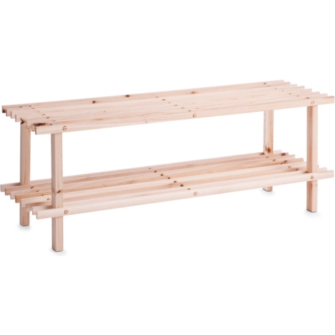 Zeller Schoenenrek - hout - 2-laags - 80 x 26 x 29 cm -