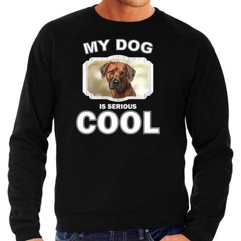 Rhodesian ridgeback honden sweater / trui my dog is serious cool zwart voor heren L -
