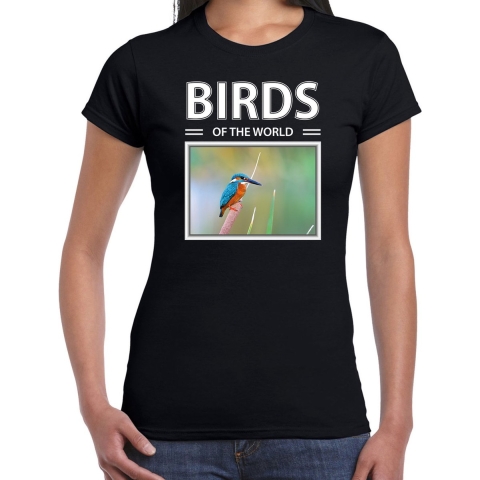 IJsvogels t-shirt met dieren foto birds of the world zwart voor dames M -