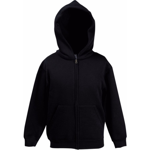 Zwart katoenmix vest met capuchon voor jongens 116 (5-6 jaar) -