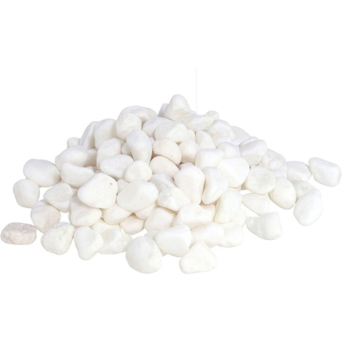 Gerimport Kiezelsteentjes - wit - 2400 gram - decoratie steentjes -