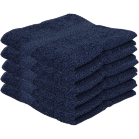 5x Voordelige handdoeken navy blauw 50 x 100 cm 420 grams -