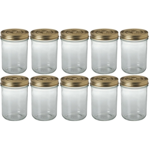 10x Weckpotten/inmaakpotten met schroefdeksel 750 ml -