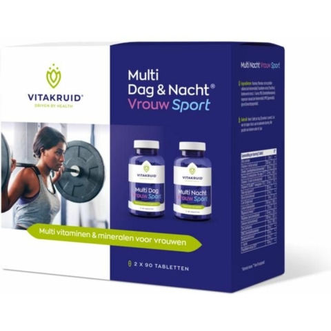 Vitakruid Multi Dag&Nacht Vrouw Sport | 2 x 90 tabletten