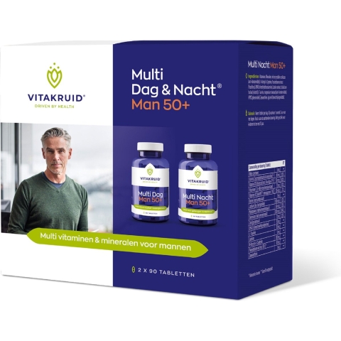 Vitakruid Multi Dag&Nacht Man 50+ | 2 x 90 tabletten