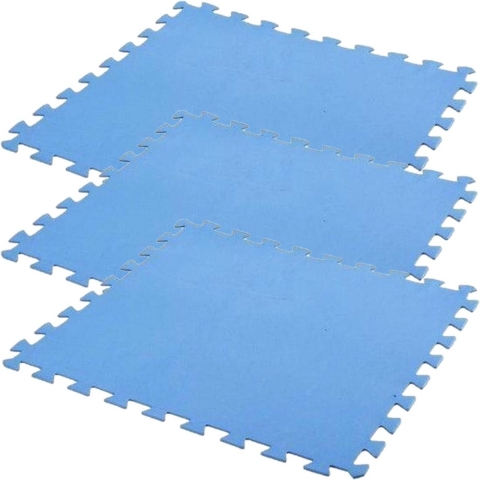 36x stuks Foam puzzelmat zwembadtegels/fitnesstegels blauw 50 x 50 cm -