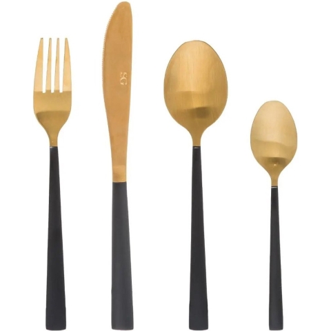 Secret de Gourmet Bestekset Jungle Electro - 32-delig - zwart/goud -