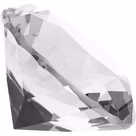 Transparante nep diamanten - Pakket van 8x stuks - Dia 8 cm - van glas - Namaak edelstenen - Hobby/d -
