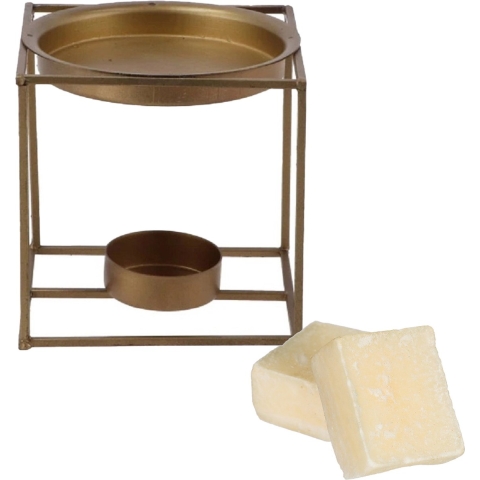 Amberblokjes/geurblokjes cadeauset - cashmere geur - inclusief geurbrander -