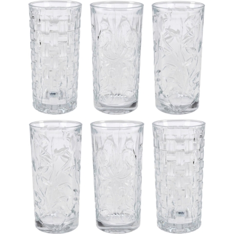 Waterglazen - 6x - 380 ml - longdrinkglazen - vaatwasserbestendig -