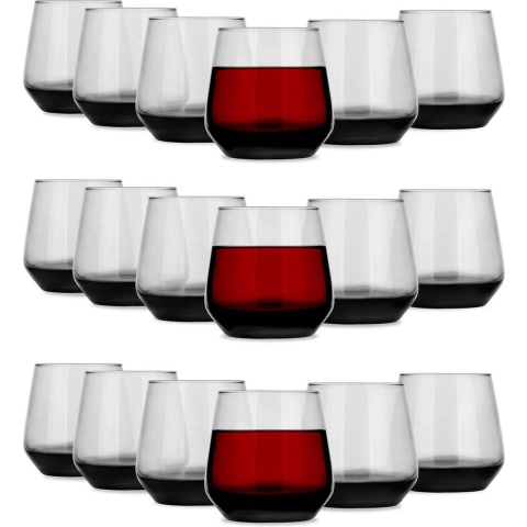 Waterglazen - 18x - midnight collection - 310 ml - glas - drinkglazen -